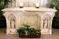 Altar in St Hubert's Chapel at Chateau Royal of Amboise. Amboise, France.