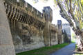 Exterior side of Ramparts of Avignon. Avignon, France.