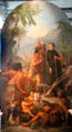 Jesuit Reductions in Paraguay between 1586 & 1767 wherein Indians were resettled into villages painting by Antoine-Dominique Magaud at Museum of European and Mediterranean Civilisations. Marseille, France.