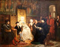 Young Charles Quint taking lessons from humanist Erasmus painting by Édouard Hamman at Museum of European and Mediterranean Civilisations. Marseille, France.