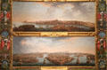 Two painted vistas of Malta by Alberto Pullicini at Museum of European and Mediterranean Civilisations. Marseille, France.