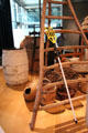 Agricultural ladder & baskets at Museum of European and Mediterranean Civilisations. Marseille, France.