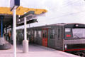 Regional commuter train in Amsterdam. Amsterdam, Netherlands.