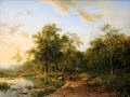 Summer landscape painting by Barend Cornelis Koekkoek at Teylers Museum. Haarlem, Netherlands.