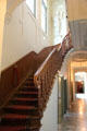 Stairway with ornately carved banister in home of Pieter Teyler at Teylers Museum. Haarlem, Netherlands.