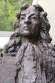 Detail of bust of King Willem III who became King of England in late 17thC. Het Loo, Netherlands.