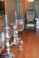 Candelabrum, ornate side table & chair in Princess Mary's Bedchamber. Het Loo, Netherlands.