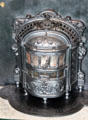 Cast iron heating stove in Prince Hendrik's Hunting Cabinet. Het Loo, Netherlands.