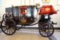Berlin carriage dating from time of King Willem I, & one of six still in use by Royal Family for ceremonial occasions,. Het Loo, Netherlands.