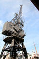 Crane once used to move goods from ships to warehouses. Bristol, England.