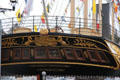 Gilded decorations on stern of SS Great Britain. Bristol, England.