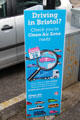 Sign typical of "Clean Air" policies in Britain. Bristol, England.