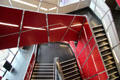 Modern interior architecture of staircase at M-Shed Museum. Bristol, England.