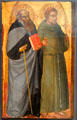 Sts Francis & Anthony Abbot painting atrib Lorenzo di Bicci, probably part of multi-paneled altarpiece at Bristol Museum & Art Gallery. Bristol, England.