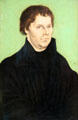 Portrait of Martin Luther painting by Lucas Cranach, the Elder who was a close friend at Bristol Museum & Art Gallery. Bristol, England.