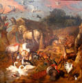 Noah's Ark painting by Jan Griffier, the Elder at Bristol Museum & Art Gallery. Bristol, England.