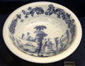 Ceramic bowl depicting English scene, made in Bristol, at Bristol Museum & Art Gallery. Bristol, England.