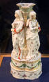 Porcelain candelabra depicting Vestal Virgins, made by Richard Champion at Bristol Porcelain Factory at Bristol Museum & Art Gallery. Bristol, England.