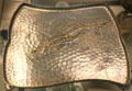 Silver & copper tray with swimming frog in Japanese-style by Tiffany & Co of New York at British Museum. London, United Kingdom.