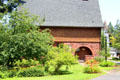 St James Episcopal Church with Richardsonian Romanesque entrance & shingle upper floor. Farmington, CT.