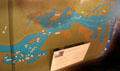 Map of British Raid on Essex to burn the American fleet at Connecticut River Museum. Essex, CT.