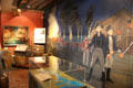 Display of British Raid on Essex to burn the American fleet at Connecticut River Museum. Essex, CT.