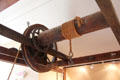 Hoisting device at former William Parmelee Warehouse, now at Connecticut River Museum. Essex, CT.
