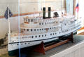 Pilgrim steamboat of Fall River Line model at Connecticut River Museum. Essex, CT.