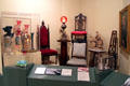 Collection of turn of the century furniture, glass & decorative objects at Sedgwick County Historical Museum. Wichita, KS.
