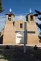 Adobe facade of San Francisco de Asis Church. Taos, NM.