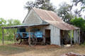 Outbuilding & wagon at Fort Martin Scott. Fredericksburg, TX.