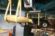 Display shows how Battleship shell weighs as much as Volkswagen car at Nauticus National Maritime Center. Norfolk, VA.