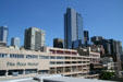 Pike Place Market against Seattle skyline. Seattle, WA.